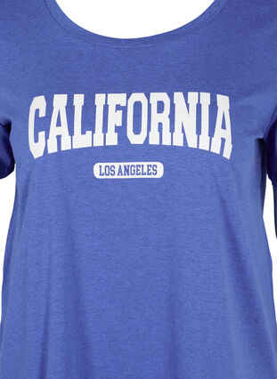 Baumwoll-T-Shirt mit Aufdruck, Dazzling Blue Califo, Packshot image number 2