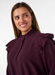 Kurzes Kleid mit R&uuml;schen und Glitzer, Rot, Model image number 3