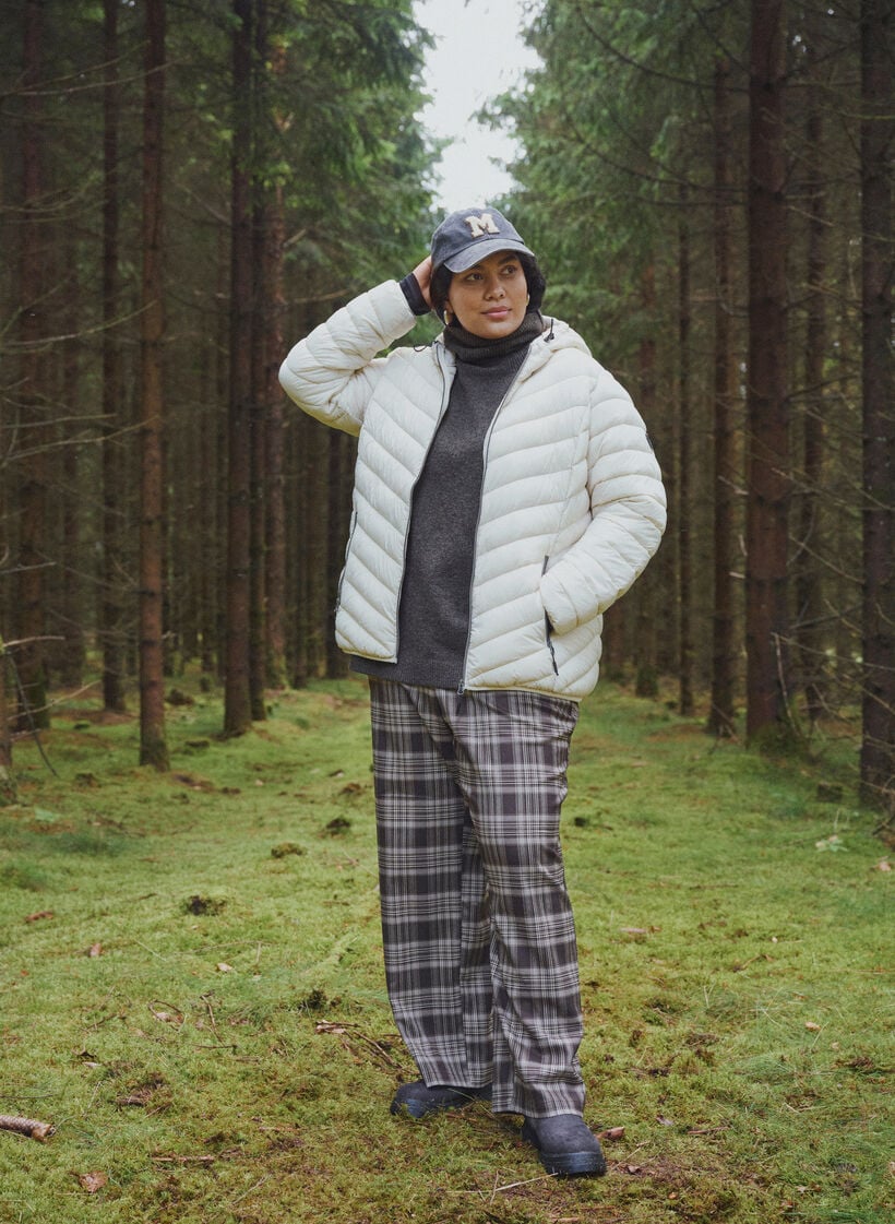 Leichte Steppjacke mit Kapuze, Beige, Image image number 0