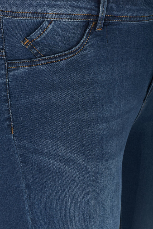 Super Slim Amy Jeans mit hoher Taille, Blau, Packshot image number 2