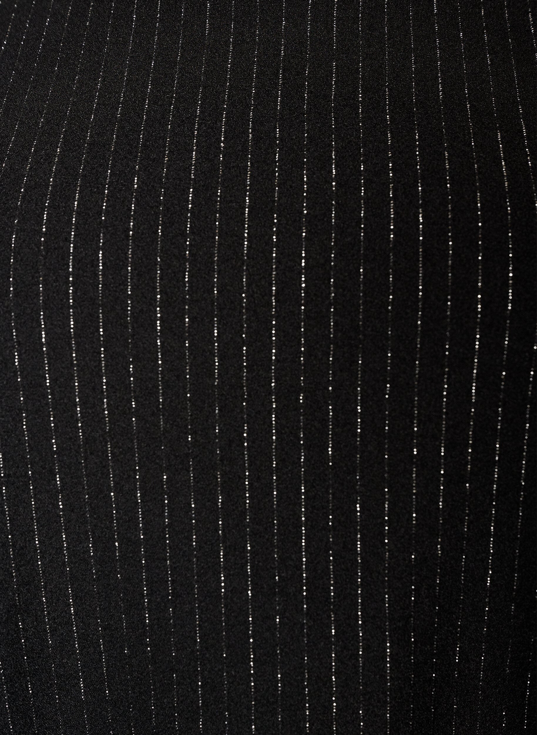 ZizziKurzes A-Linien-Kleid mit Glitzerstreifen, Schwarz, Packshot image number 2
