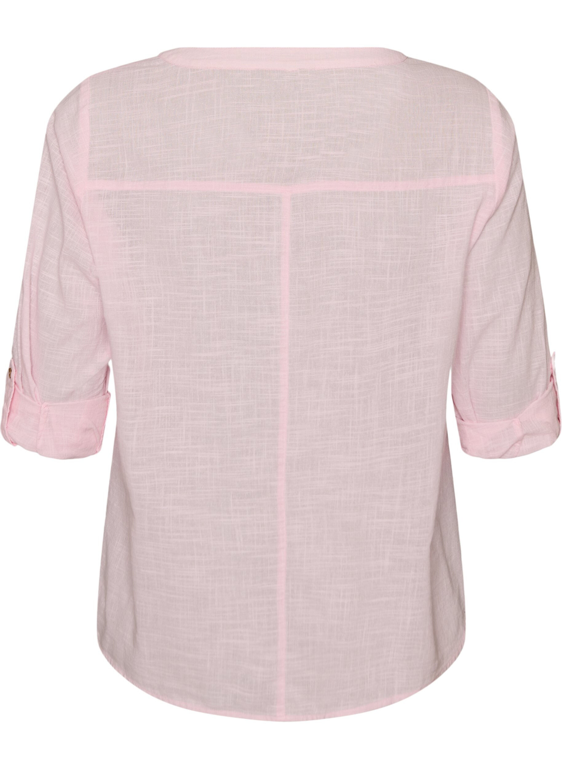 ZizziBaumwollbluse mit V-Ausschnitt, Rot, Packshot image number 1