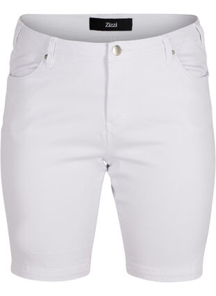 Slim Fit Emily Shorts mit normaler Taille, Bright White, Packshot image number 0
