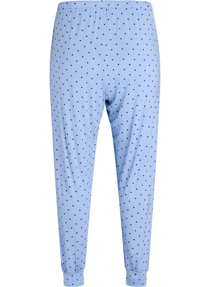 Schlafhose aus Modal mit hoher Taille, Blau, Packshot image number 1