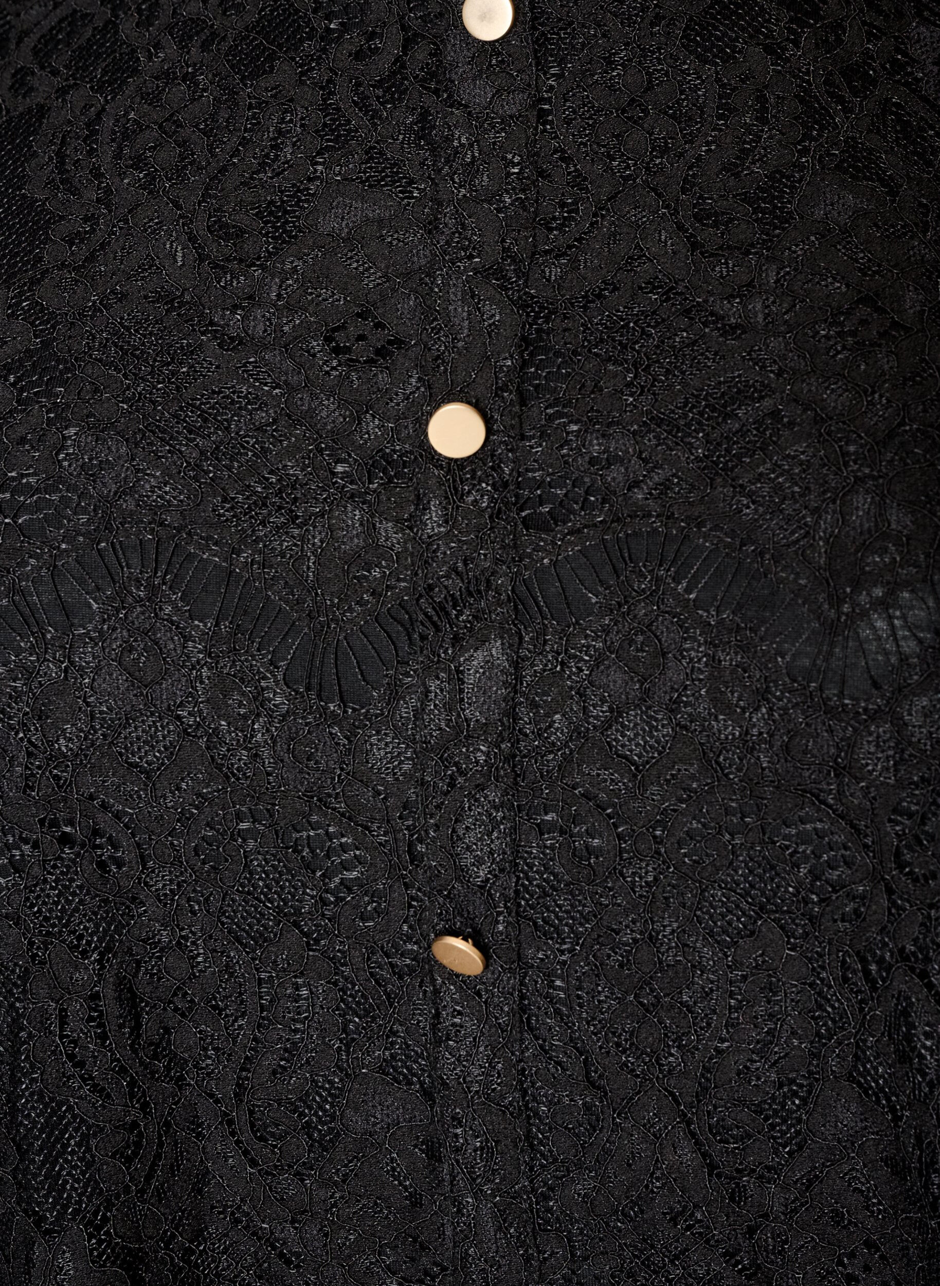ZizziBluse aus Spitze mit Zierkn&ouml;pfen, Schwarz, Packshot image number 2