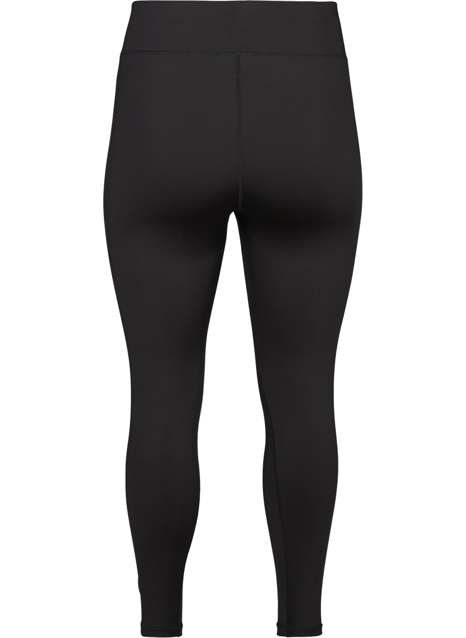 Zizzi Gek&uuml;rzte Basic-Trainingsleggings, Schwarz, Packshot image number 1