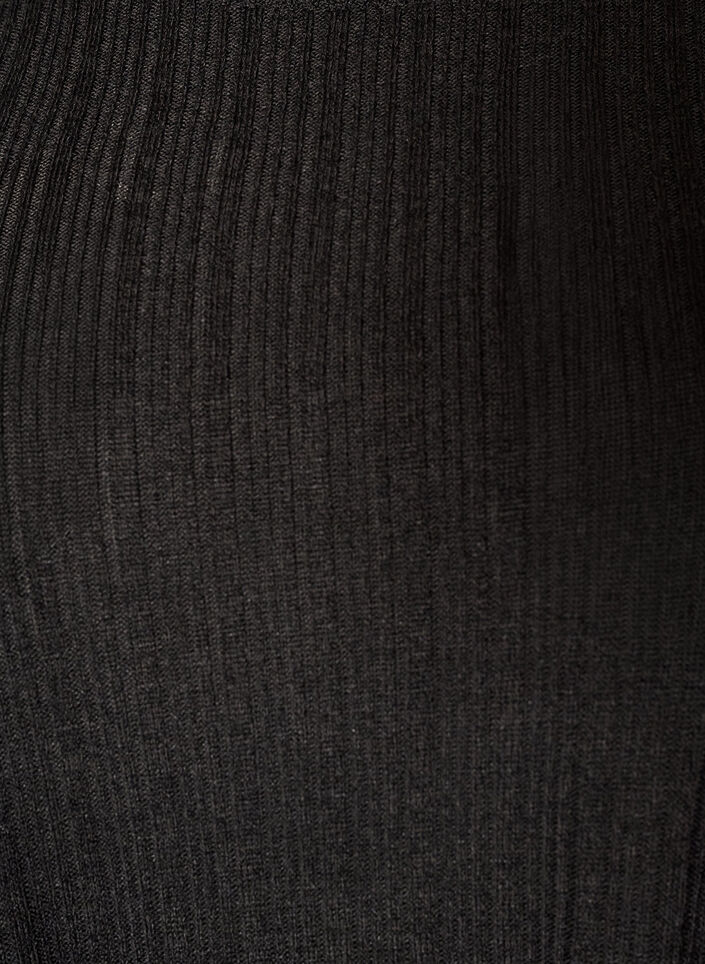 Bluse aus Jersey mit Rippstruktur und langen &Auml;rmeln, Schwarz, Packshot image number 2