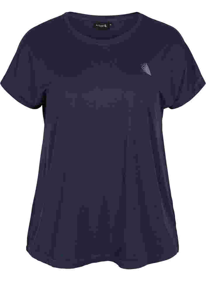 Einfarbiges Trainings-T-Shirt, Graphite, Packshot image number 0