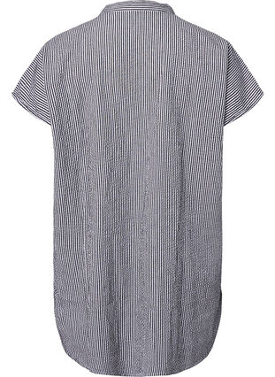 Kurzärmeliges Baumwollhemd mit Streifen, Black Stripe, Packshot image number 1