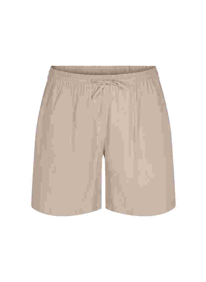 Lockere Shorts aus einer Baumwollmischung mit Leinen, Simply Taupe, Packshot