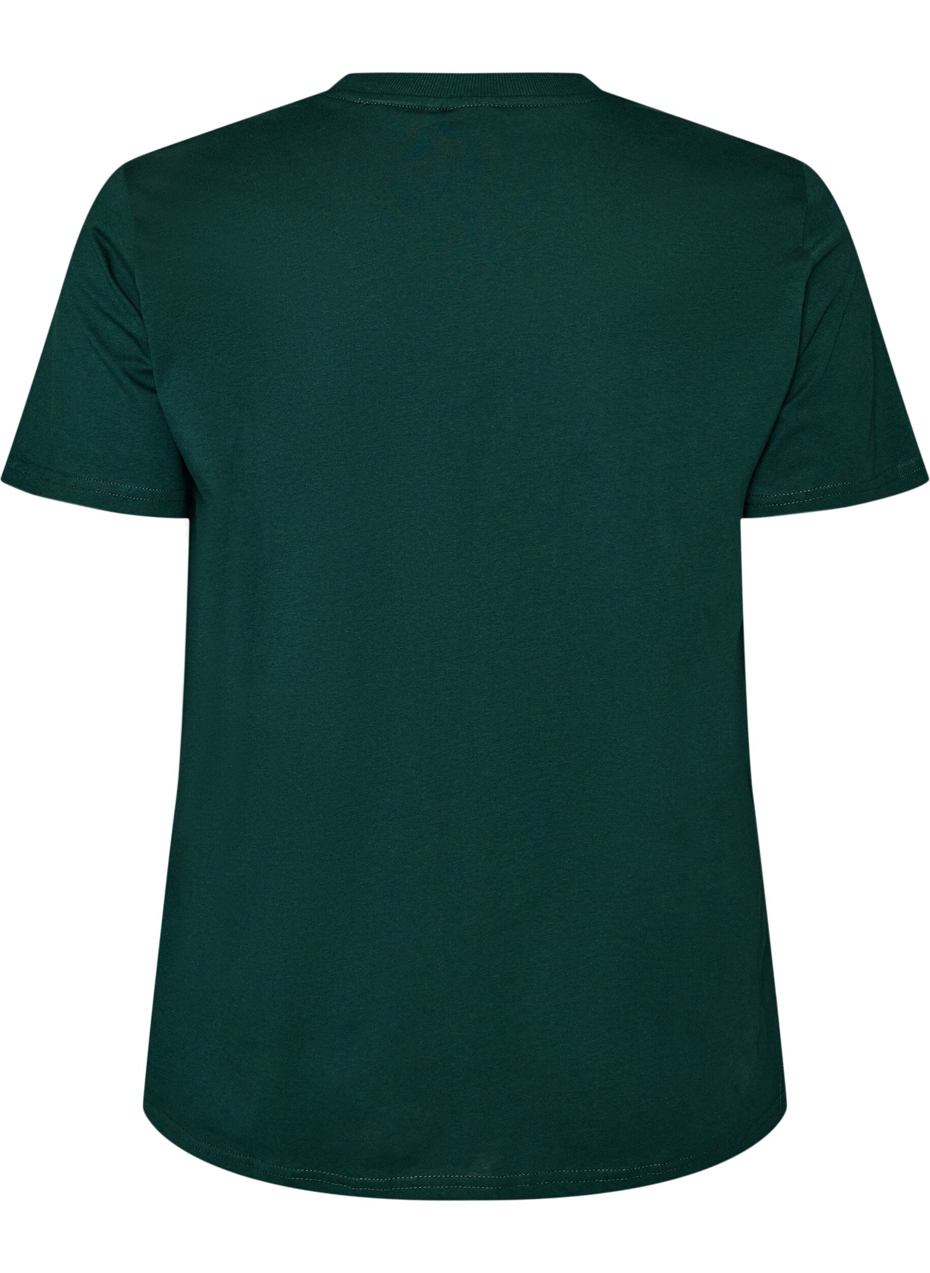 ZizziBasic T-Shirt aus Baumwolle mit Rundhalsausschnitt, Gr&uuml;n, Packshot image number 1