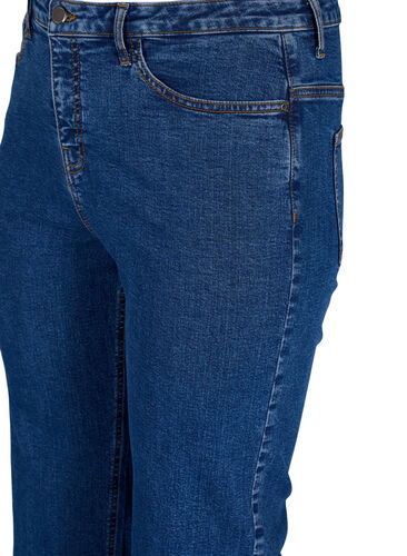 Gemma Jeans mit hoher Taille und gerader Passform, Dark blue, Packshot image number 2