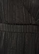 Knielanges Kleid mit transparenten Streifen und Wickeleffekt, Schwarz, Packshot image number 2