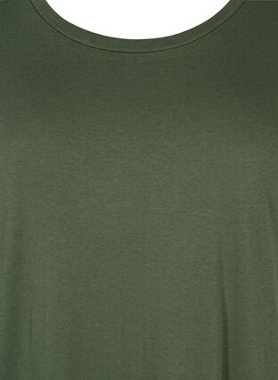 T-Shirt-Kleid aus Baumwolle mit Schlitz, Thyme, Packshot image number 2