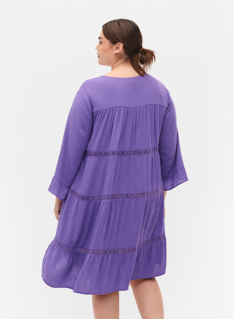 Viskose Strandkleid, Royal Lilac, Model image number 1