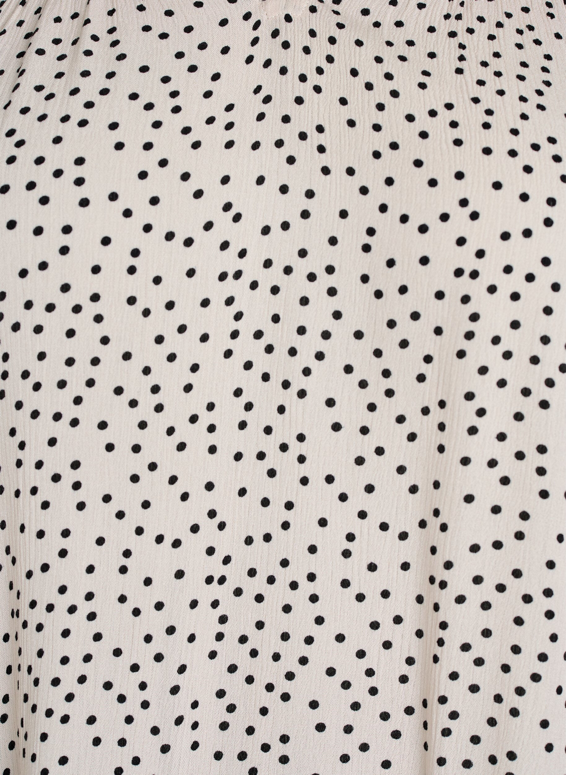 Zizzi Gemusterte Bluse aus Viskose mit R&uuml;schendetails, Vanille, Packshot image number 2