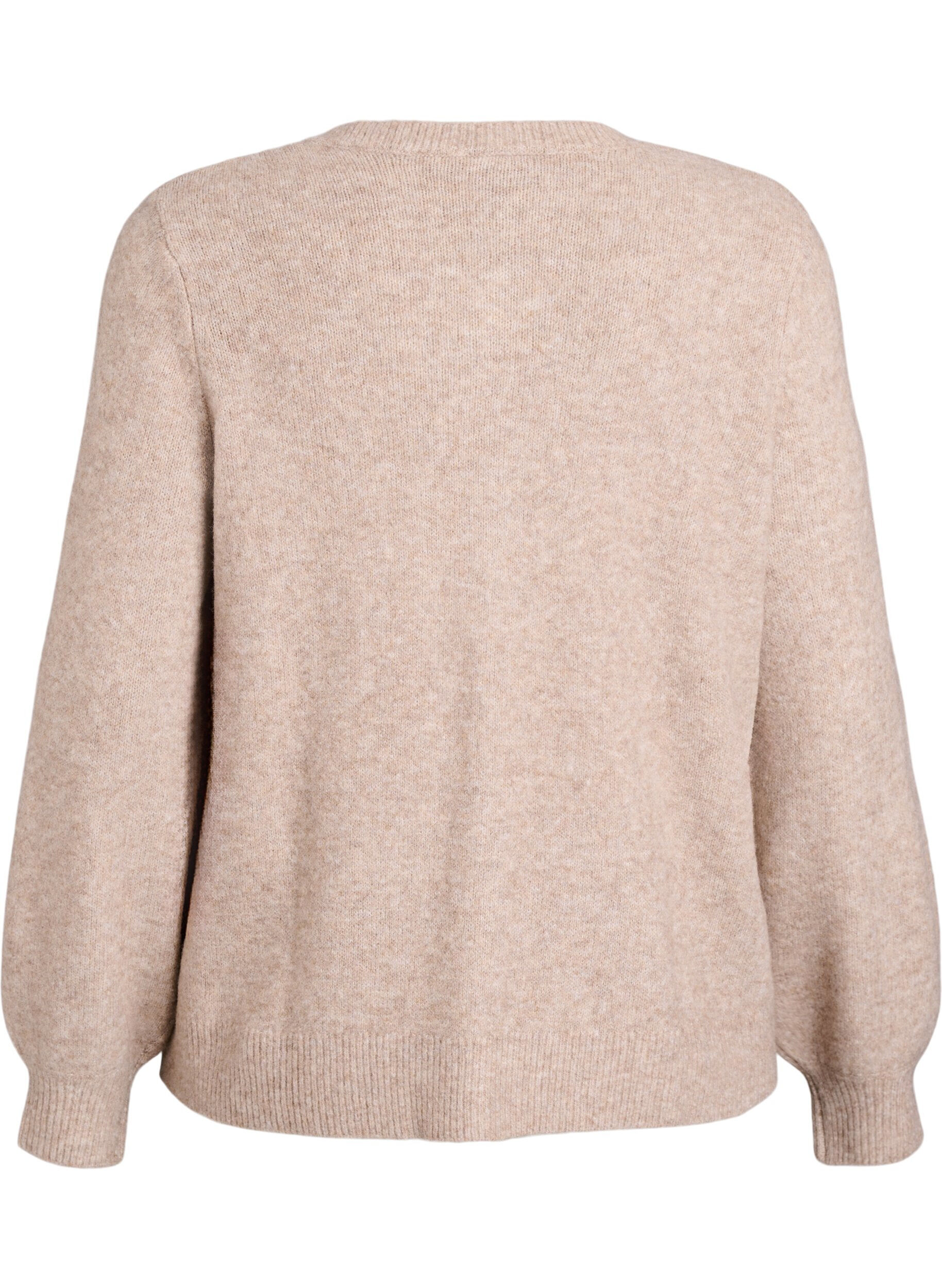 ZizziCardigan mit Kn&ouml;pfen in Herzform, Beige, Packshot image number 1