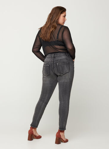 Extra Slim Fit Sanna Jeans, Dark Grey Denim, Model image number 1