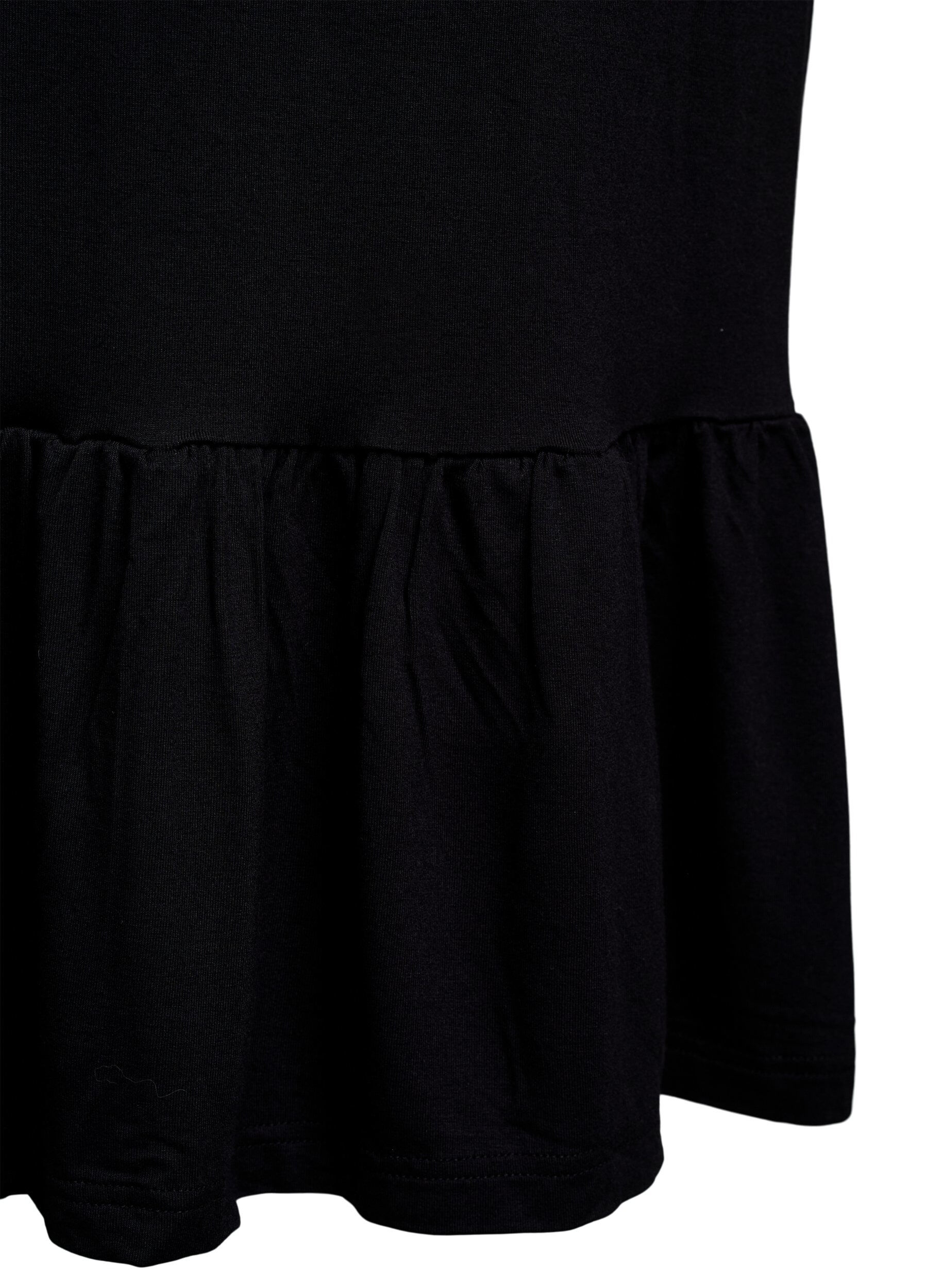 Zizzi Strandkleid aus Viskose mit geflochtenen Tr&auml;gern, Schwarz, Packshot image number 3