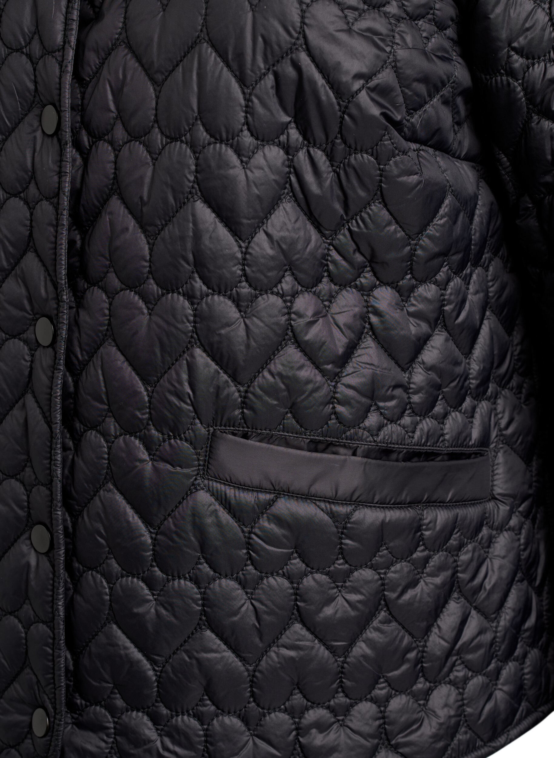 ZizziLeicht wattierte Jacke mit dekorativer Steppung, Schwarz, Packshot image number 3