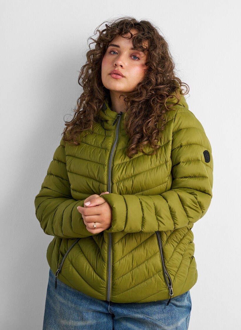 Leichte Kapuzenjacke, Gr&uuml;n, Model image number 0