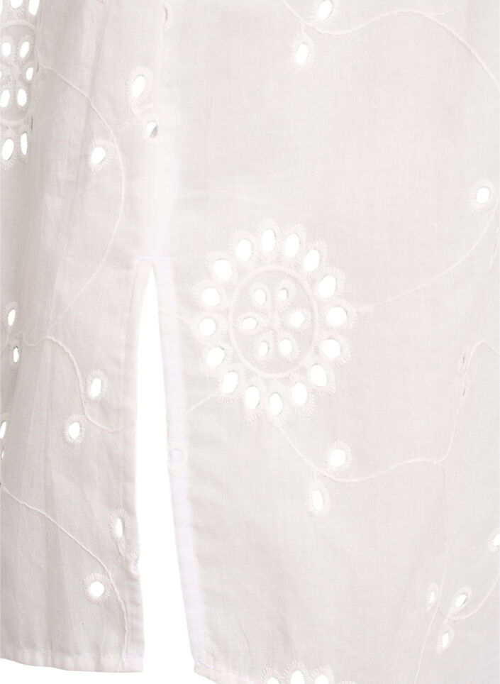 Tunika aus Baumwolle mit Broderie Anglaise, Wei&szlig;, Packshot image number 3