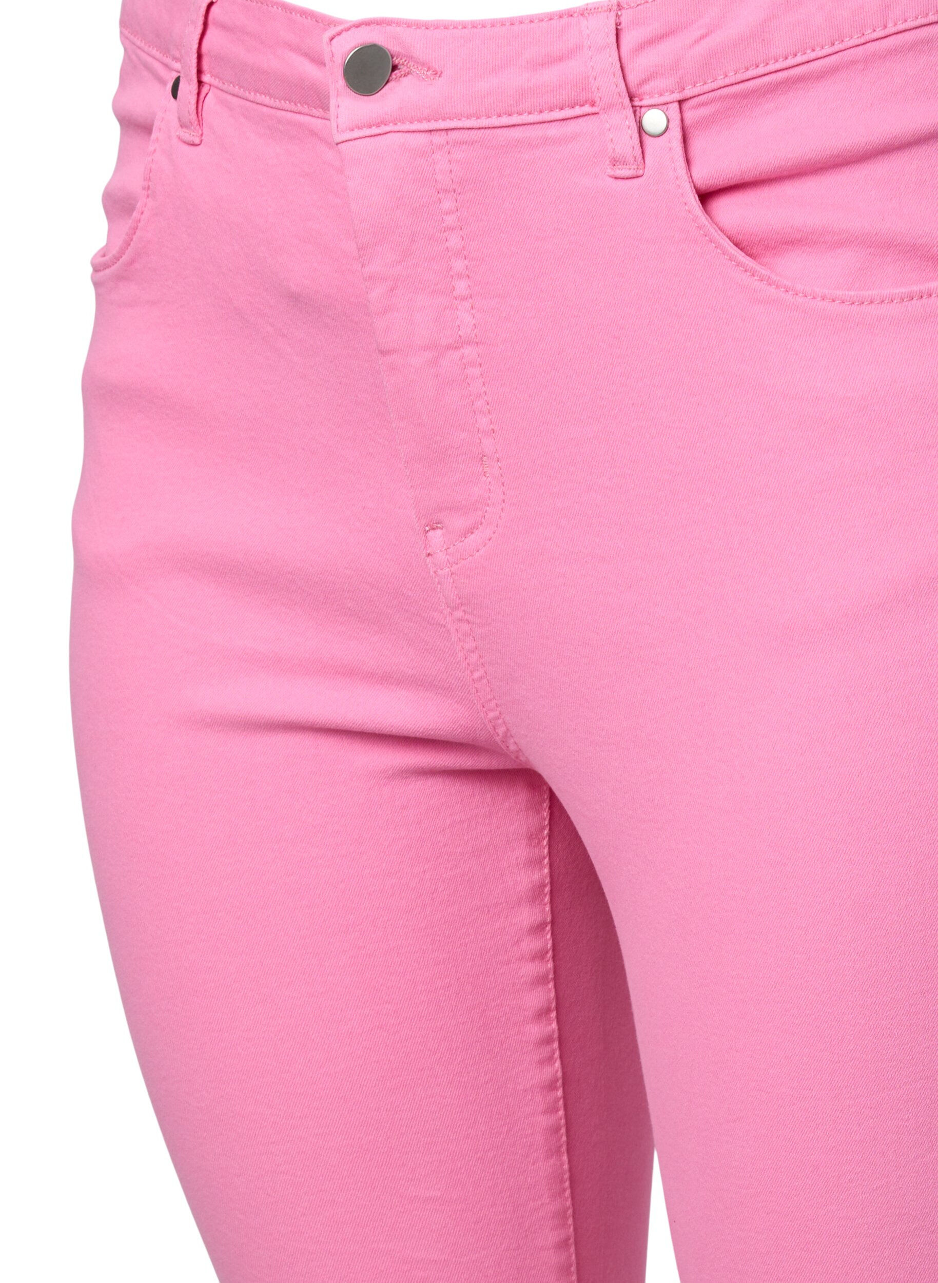 Zizzi Super Slim Fit Amy Jeans mit hoher Taille, Rosebloom, Packshot image number 2