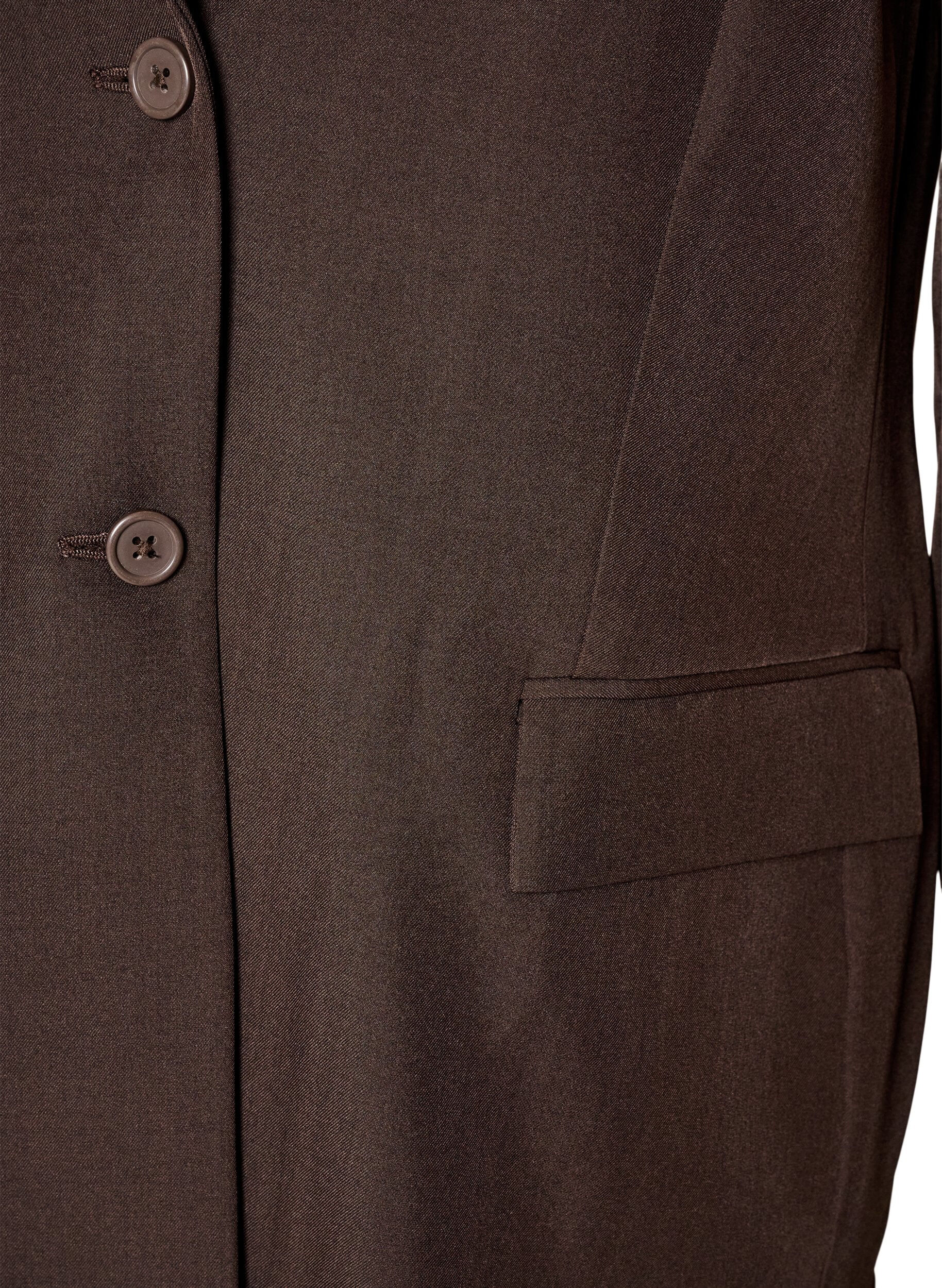 ZizziBlazer mit Taschen und Schlitzen, Braun, Packshot image number 2