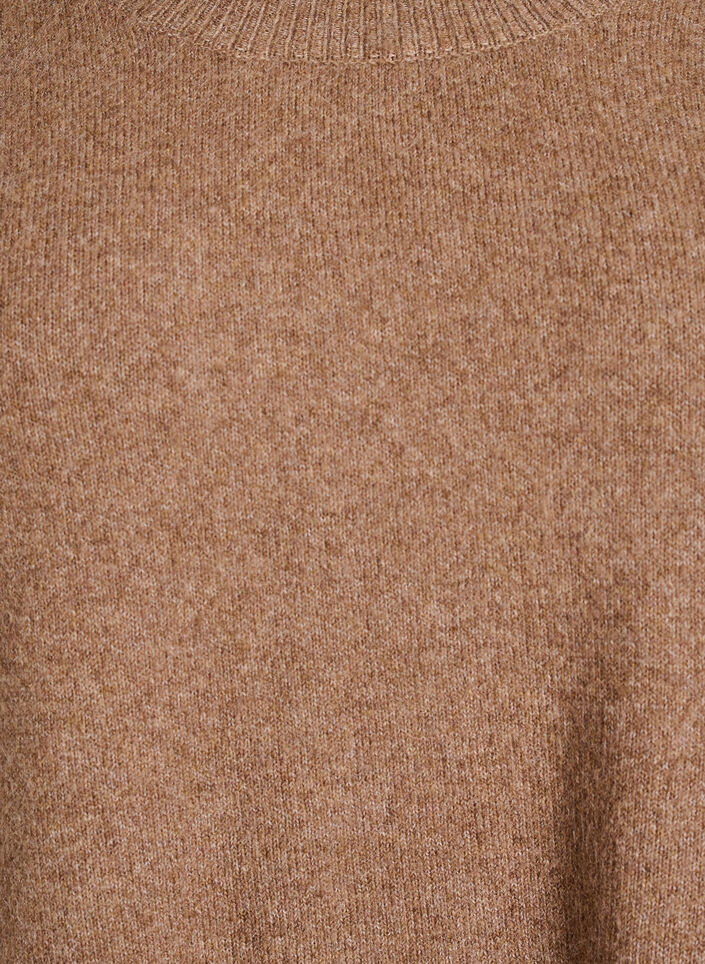 Lange Strickbluse mit Kugelkn&ouml;pfen, Braun, Packshot image number 2