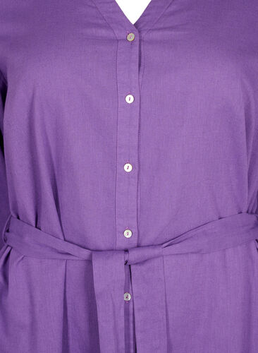 Hemdkleid mit langen Ärmeln, Deep Lavender, Packshot image number 2