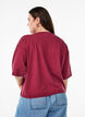 Kurzes T-Shirt mit Lockere Passform, Dunkles Bordeaux, Model image number 2