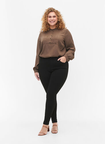Stay Black Amy Jeans mit hoher Taille, Black, Model image number 0