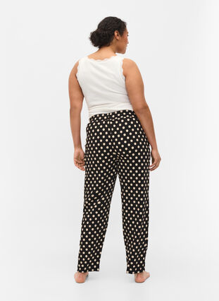 Schlafanzughose aus Baumwolle, Black W. Angora Dot, Model image number 0