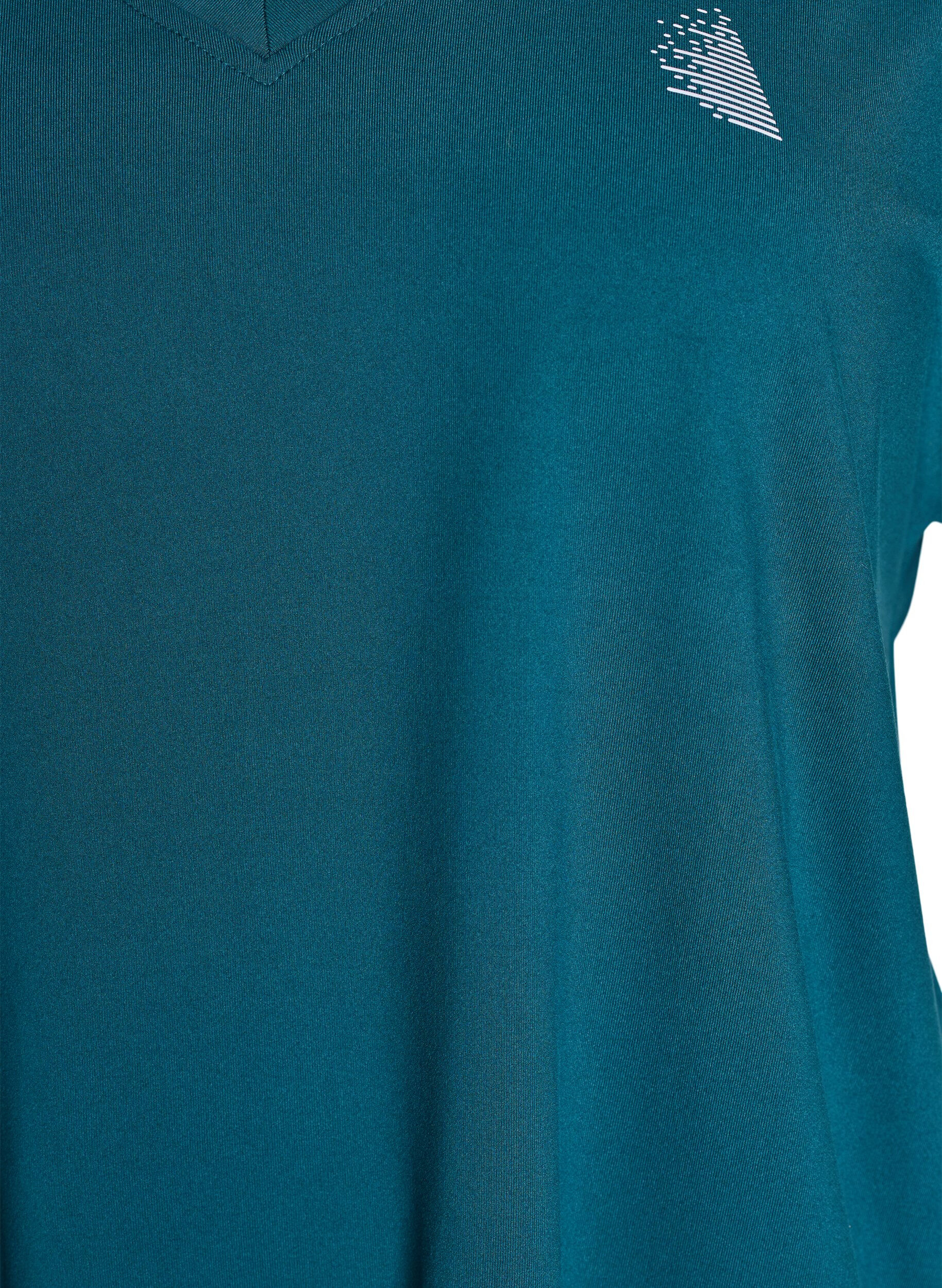ZizziLockeres Trainings-T-Shirt mit V-Ausschnitt, Gr&uuml;n, Packshot image number 2