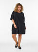 Kleid aus Baumwolle mit kurzen &Auml;rmeln und Taschen, Schwarz, Model image number 1