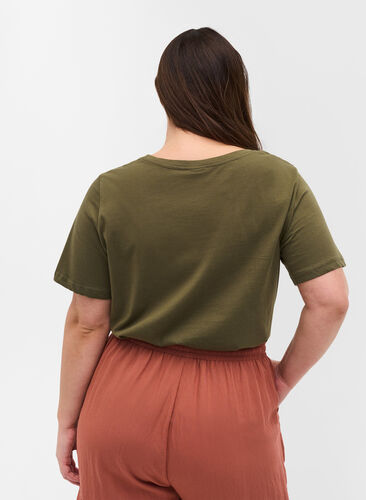 Baumwoll-T-Shirt mit Aufdruck, Ivy Green ATHLETIC, Model image number 1
