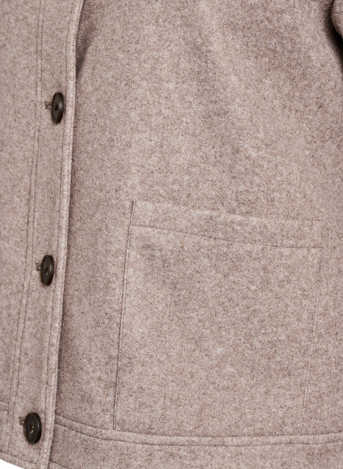 Zizzi Kurze Hemdjacke mit Fransen, Beige, Packshot image number 2