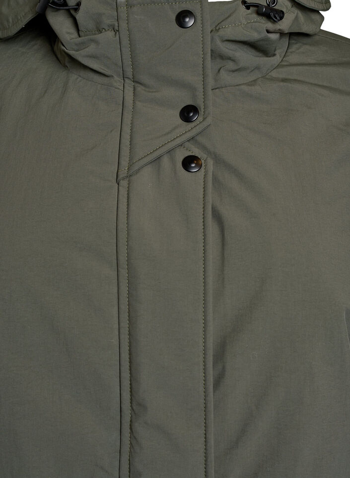 Parka mit Kapuze und verstellbarer Taille, Grün, Packshot image number 2