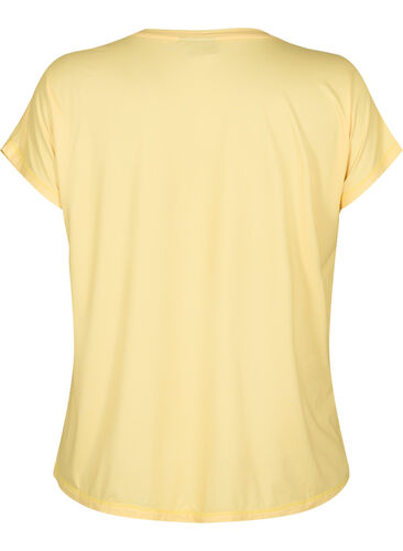 Kurzärmeliges Trainings-T-Shirt, Lemon Meringue, Packshot image number 1