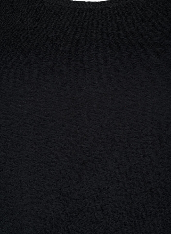 Langärmelige Bluse mit Textur, Schwarz, Packshot image number 2