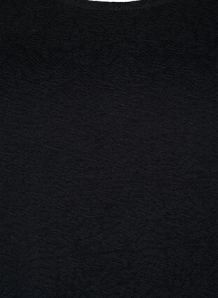 Langärmelige Bluse mit Textur, Black, Packshot image number 2