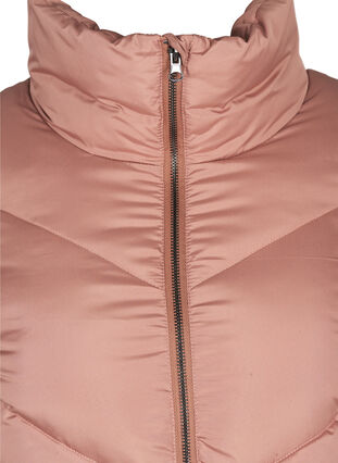 Lange Jacke mit hohem Hals, Burlwood, Packshot image number 2