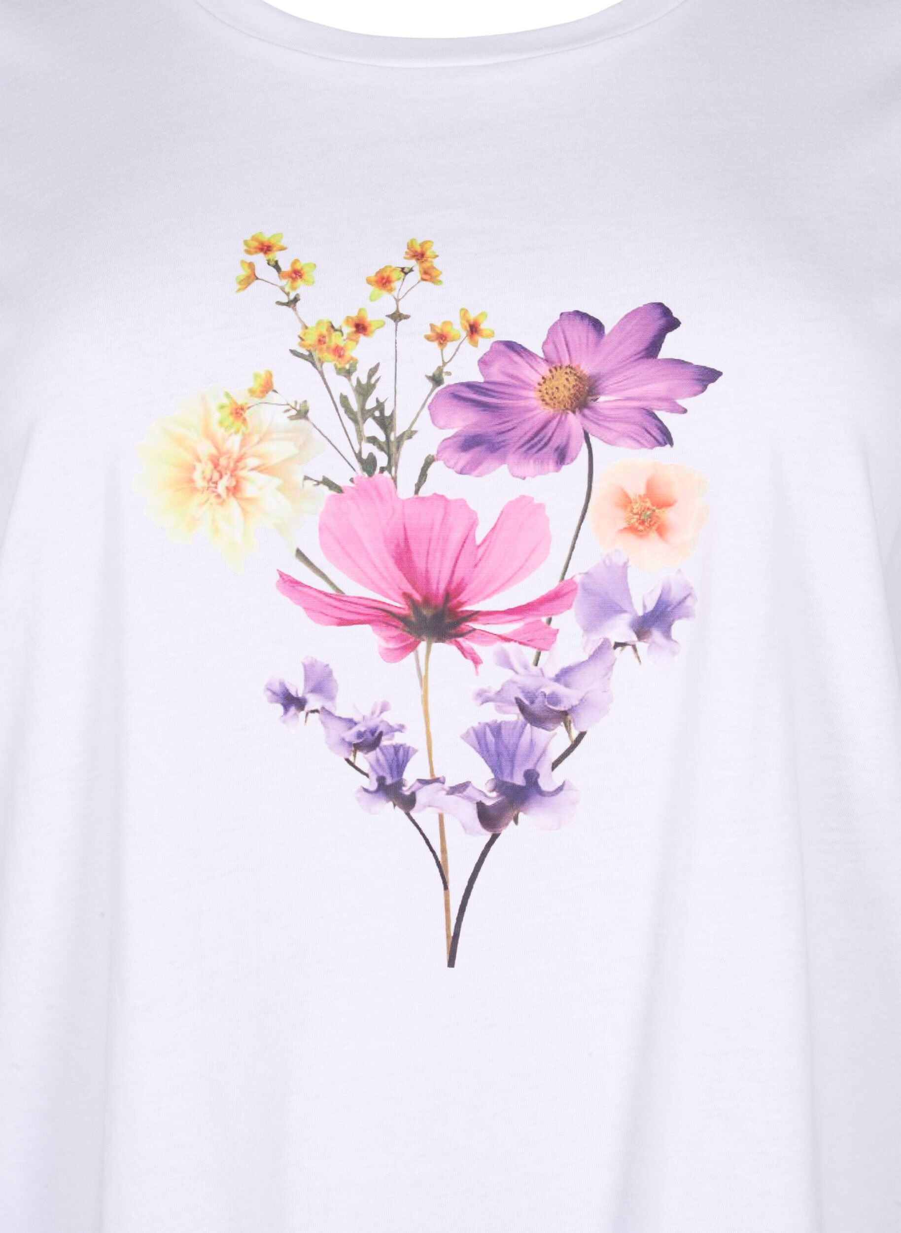 Zizzi T-shirts mit Blumenmotiv, Bright W. w. Flower, Packshot image number 2