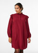 Kurzes Kleid mit R&uuml;schen und Glitzer , Dunkles Bordeaux, Model image number 0