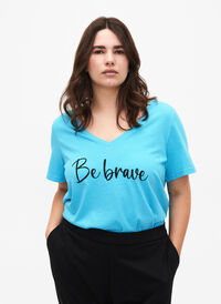 Baumwoll-T-Shirt mit kurzen Ärmeln, Blue Atoll W. Be, Model