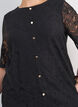 Bluse aus Spitze mit Zierkn&ouml;pfen, Schwarz, Model image number 3