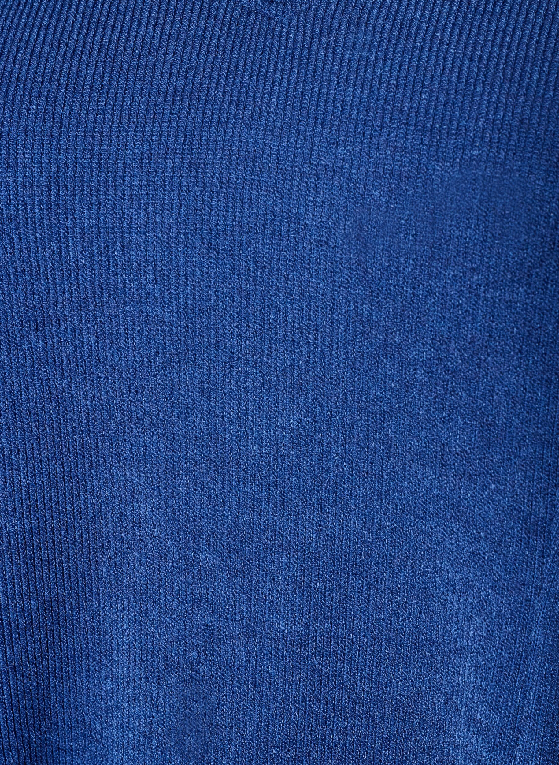 ZizziBluse aus Jersey mit gerippter Struktur und A-Linien-Passform, Blau, Packshot image number 2