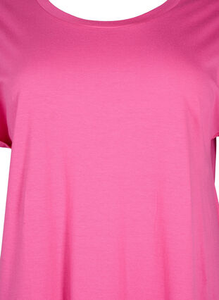 2-pack Baumwollkleid mit kurzen Ärmeln, Shocking Pink/Black, Packshot image number 4