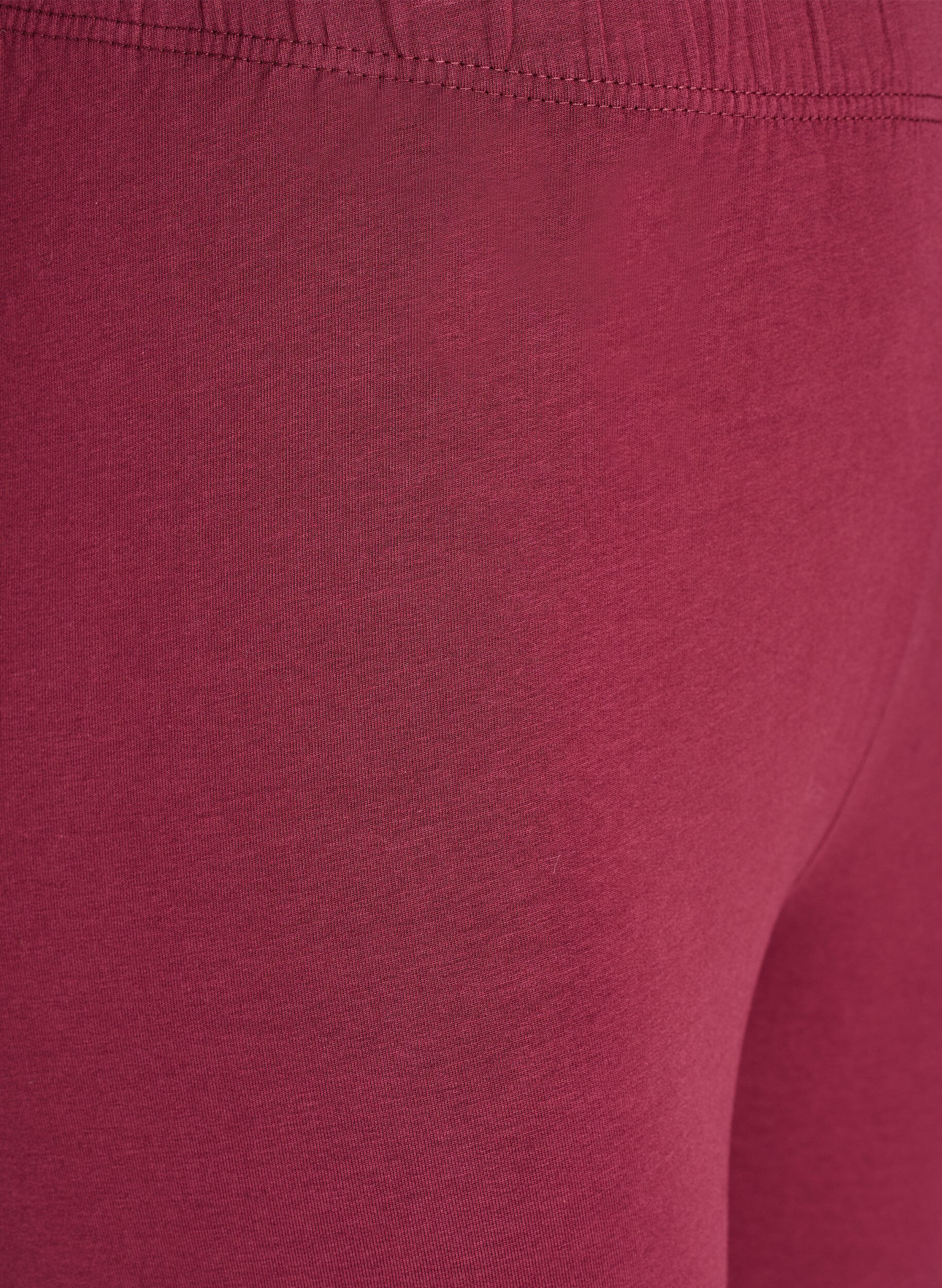 ZizziGef&uuml;tterte Baumwollleggings, Dunkles Bordeaux, Packshot image number 2