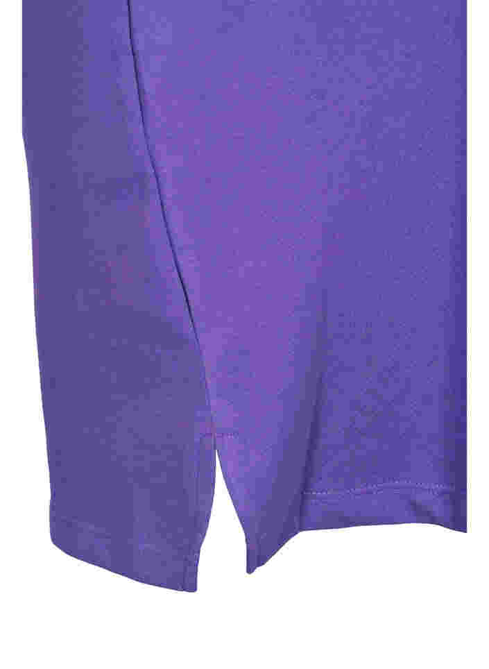 Sweatshirtkleid mit kurzen Ärmeln und Schlitzen, Ultra Violet, Packshot image number 3